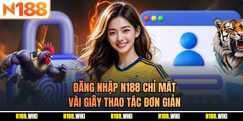 Đăng nhập N188 chỉ mất vài giây thao tác đơn giản