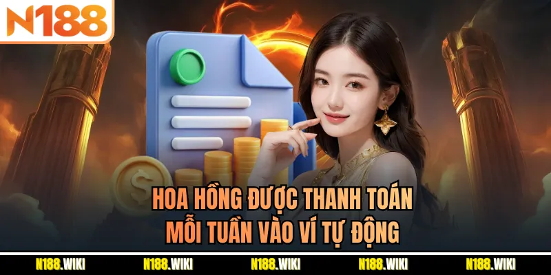 Hoa hồng được thanh toán mỗi tuần vào ví tự động